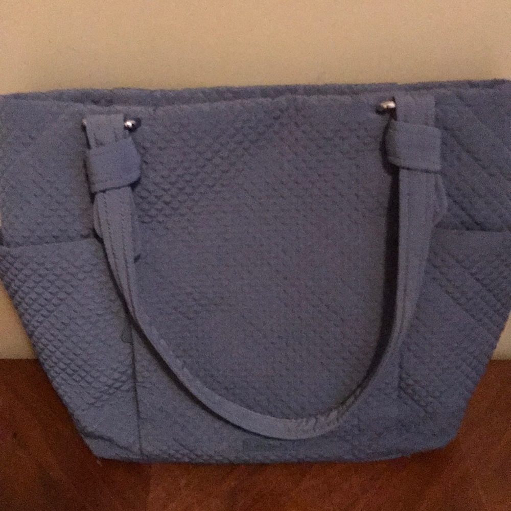 Vera Bradley Gray Microfiber Hadley Tote